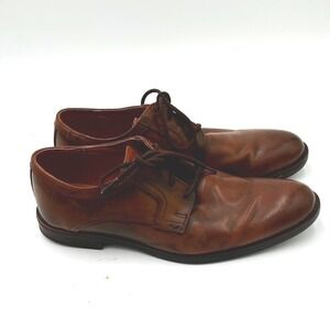 Wall Street Dress Shoes Mens Size 27 Brown Leather Lace Up Formal Business‎